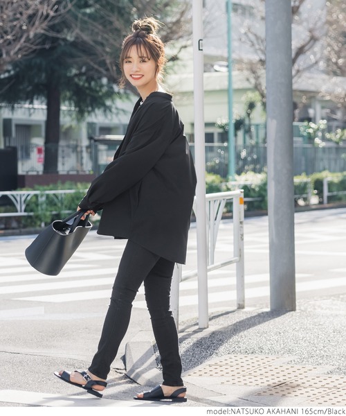coca(coca)(コカ)の「4wayストレッチポケット付きシャツ(シャツ/ブラウス・レディース・ブラック・ONE SIZE)」の5枚目の写真