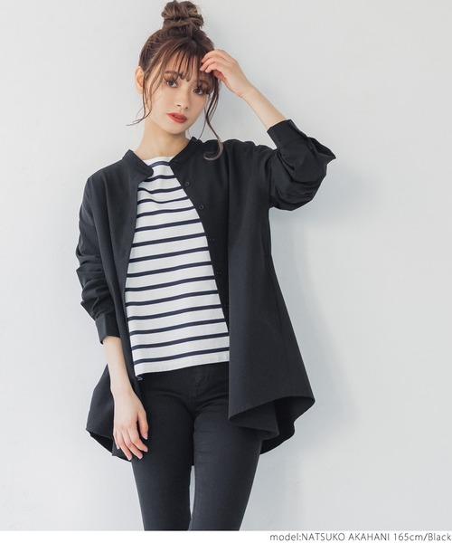 coca(coca)(コカ)の「4wayストレッチポケット付きシャツ(シャツ/ブラウス・レディース・ブラック・ONE SIZE)」の6枚目の写真