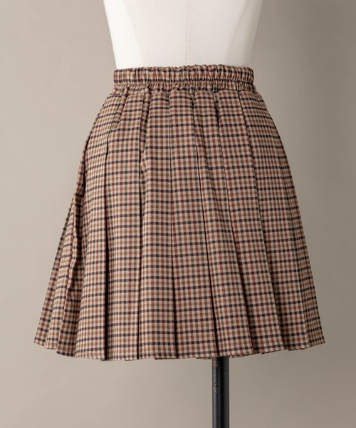 moi tytto（モイテュット）の「チェックプリーツスカパン【セットアップ可能】（スカート・レディース・ナチュラル/ブラウン・FREE）」の8枚目の写真