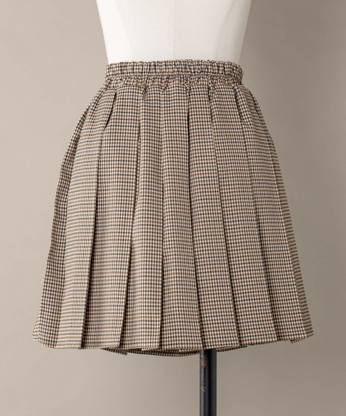 moi tytto（モイテュット）の「チェックプリーツスカパン【セットアップ可能】（スカート・レディース・ナチュラル/ブラウン・FREE）」の12枚目の写真