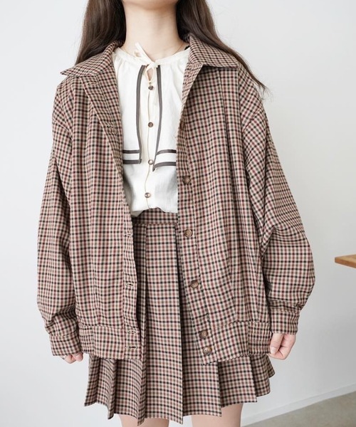 moi tytto（モイテュット）の「チェックプリーツスカパン【セットアップ可能】（スカート・レディース・ナチュラル/ブラウン・FREE）」の21枚目の写真