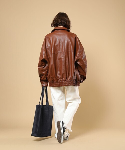 FREAK'S STORE フェイクレザー Brown Free 新品 FREAK'S STORE/フェイクレザーブルゾン｜Daytona Park(FREAK'S
