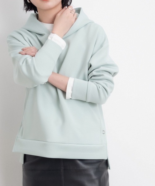 Aunt Marie's（アントマリーズ）の「ボンディングプルオーバーパーカー/ Aunt Marie’ｓ（パーカー・レディース・ライトブルー/ブラック/ライトグリーン/アイボリー・FREE）」の4枚目の写真
