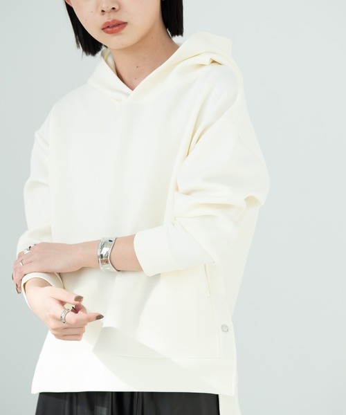 Aunt Marie's（アントマリーズ）の「ボンディングプルオーバーパーカー/ Aunt Marie’ｓ（パーカー・レディース・ライトブルー/ブラック/ライトグリーン/アイボリー・FREE）」の2枚目の写真