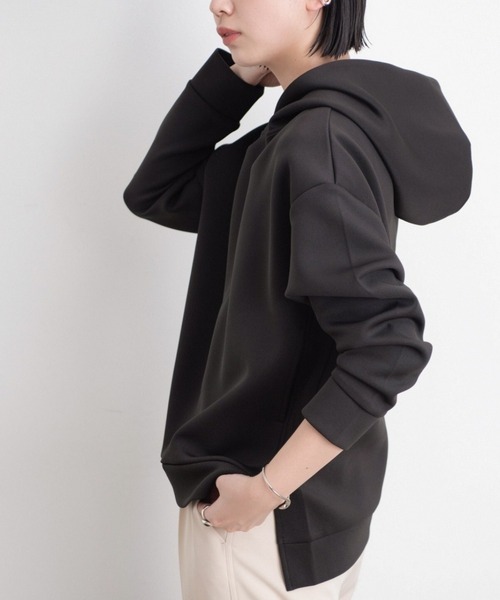 Aunt Marie's（アントマリーズ）の「ボンディングプルオーバーパーカー/ Aunt Marie’ｓ（パーカー・レディース・ライトブルー/ブラック/ライトグリーン/アイボリー・FREE）」の3枚目の写真