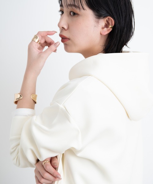 Aunt Marie's（アントマリーズ）の「ボンディングプルオーバーパーカー/ Aunt Marie’ｓ（パーカー・レディース・ライトブルー/ブラック/ライトグリーン/アイボリー・FREE）」の11枚目の写真