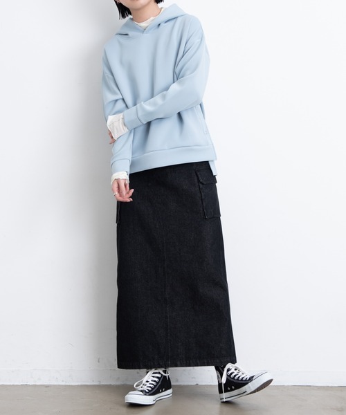 Aunt Marie's（アントマリーズ）の「ボンディングプルオーバーパーカー/ Aunt Marie’ｓ（パーカー・レディース・ライトブルー/ブラック/ライトグリーン/アイボリー・FREE）」の13枚目の写真