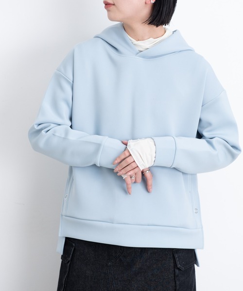 Aunt Marie's（アントマリーズ）の「ボンディングプルオーバーパーカー/ Aunt Marie’ｓ（パーカー・レディース・ライトブルー/ブラック/ライトグリーン/アイボリー・FREE）」の20枚目の写真