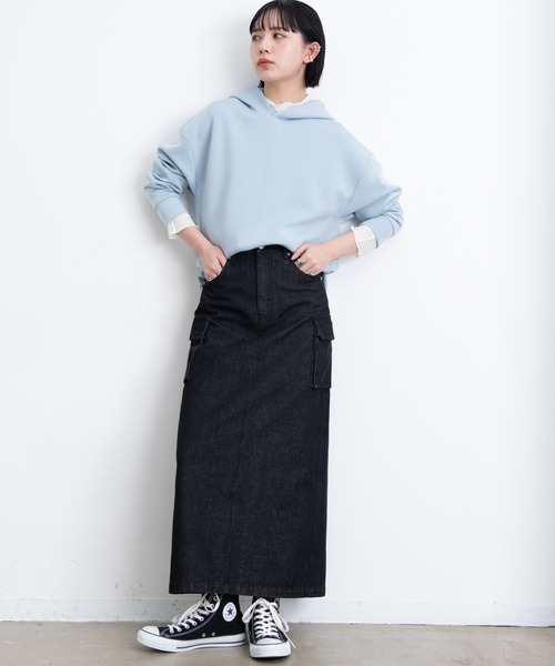 Aunt Marie's（アントマリーズ）の「ボンディングプルオーバーパーカー/ Aunt Marie’ｓ（パーカー・レディース・ライトブルー/ブラック/ライトグリーン/アイボリー・FREE）」の6枚目の写真