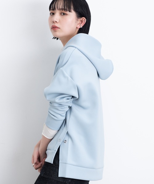 Aunt Marie's（アントマリーズ）の「ボンディングプルオーバーパーカー/ Aunt Marie’ｓ（パーカー・レディース・ライトブルー/ブラック/ライトグリーン/アイボリー・FREE）」の12枚目の写真