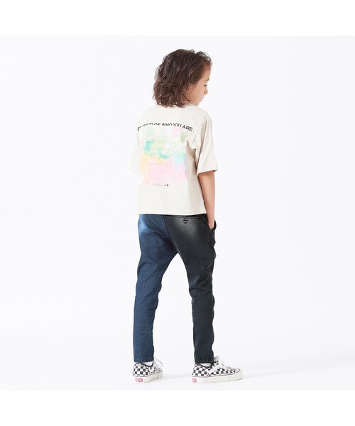 BREEZE（ブリーズ）の「もっとストレッチジョガーパンツ 10分丈（その他パンツ・キッズ・ベージュ/レインボー/インディゴブルー・90/150/120/110/100/130/140）」の7枚目の写真