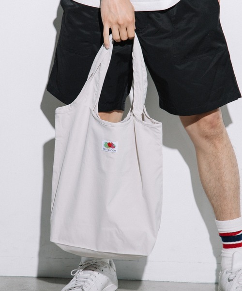 FRUIT OF THE LOOM（フルーツオブザルーム）の「ショッピングバック（エコバッグ/サブバッグ・レディース・ブラック/ベージュ/ネイビー/グレー/ピンク/ミント・FREE）」の3枚目の写真