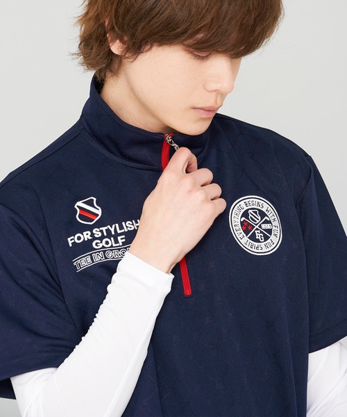 FILA(フィラ)の「【FILA GOLF/フィラゴルフ】ロゴハーフジップ インナーセット シャツ(その他トップス・メンズ・ターコイズブルー/ホワイト/ネイビー・L/LL/M)」の8枚目の写真