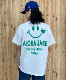 Hula Lani（フララニ）の「HULALANI/フララニ　ニコちゃん 刺繍バックロゴTシャツ 212HU1ST027（Tシャツ/カットソー・メンズ）」
