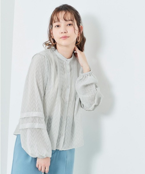 cepo(セポ)の「2WAY シアードビーブラウス(シャツ/ブラウス・レディース・ブラック/オフホワイト/グリーン/グレー・M)」の15枚目の写真