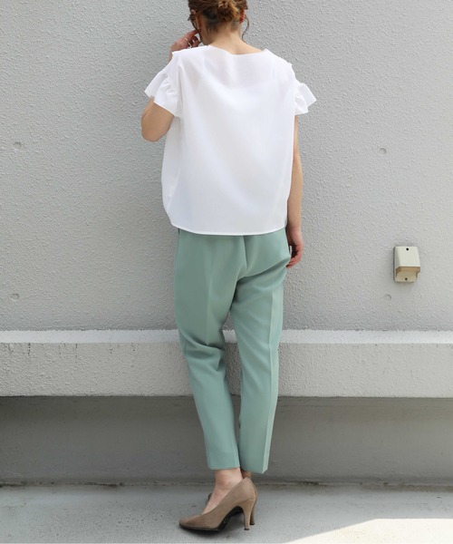 BE NEAT（ビーニート）の「【日本製】ギャザーフリルブラウス（シャツ/ブラウス・レディース・オフホワイト/イエロー・M）」の21枚目の写真