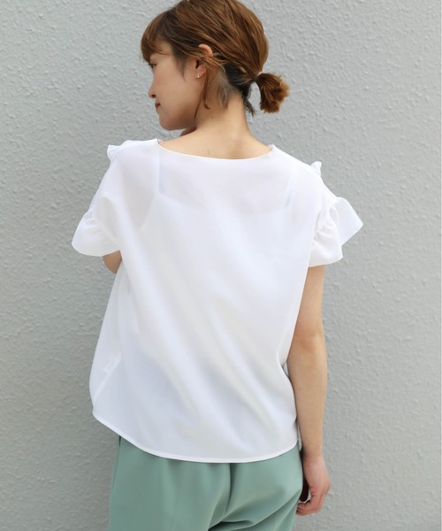 BE NEAT（ビーニート）の「【日本製】ギャザーフリルブラウス（シャツ/ブラウス・レディース・オフホワイト/イエロー・M）」の17枚目の写真