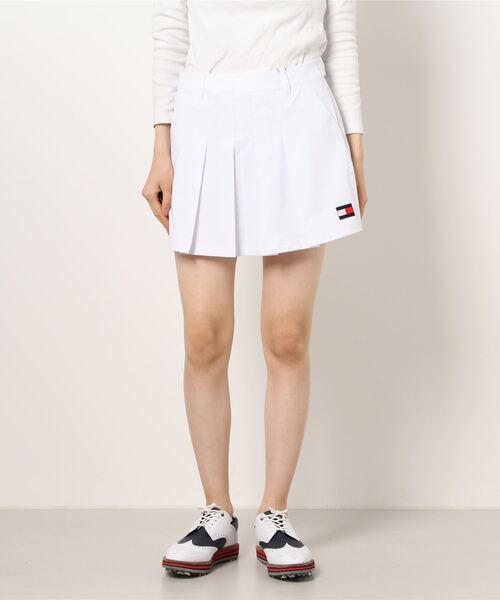 TOMMY HILFIGER GOLF（トミー ヒルフィガー ゴルフ）の「[トミー ヒルフィガー ゴルフ] レディース シグネチャーフラッグキュロット　 （その他パンツ・レディース・ホワイト/ブルー/ネイビー/レッド・M）」の2枚目の写真