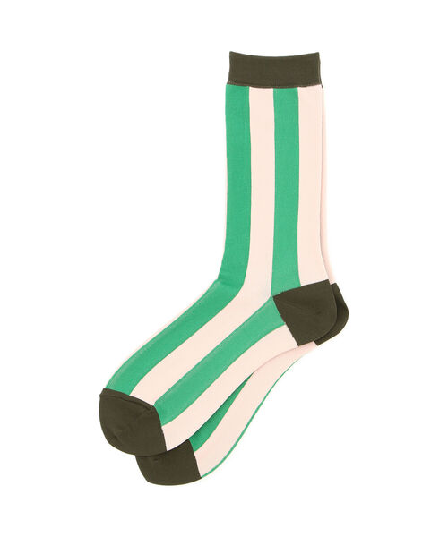 MARCOMONDE(マルコモンド)の「MARCOMONDE(マルコモンド)ストライプソックス メンズ(ソックス/靴下・メンズ・グリーン/レッド/オレンジ・FREE)」の2枚目の写真