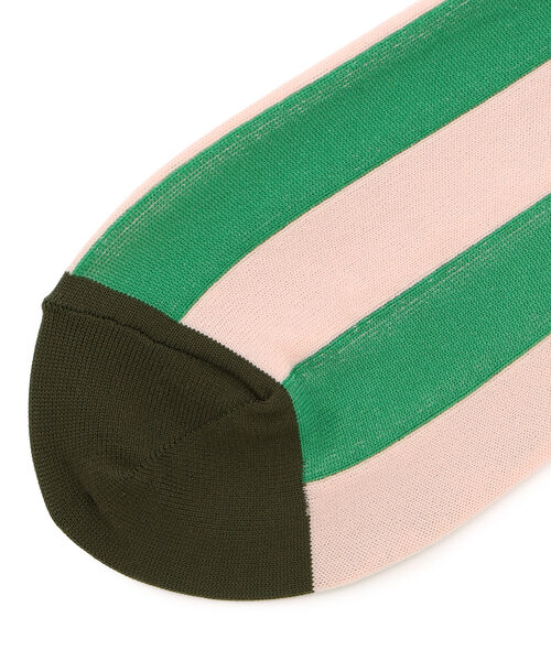 MARCOMONDE(マルコモンド)の「MARCOMONDE(マルコモンド)ストライプソックス メンズ(ソックス/靴下・メンズ・グリーン/レッド/オレンジ・FREE)」の6枚目の写真