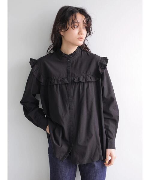 AMERICAN HOLIC（アメリカンホリック）の「スタンドフリルブラウス（シャツ/ブラウス・レディース・ブラック/オフホワイト/ストライプ・FREE）」の19枚目の写真