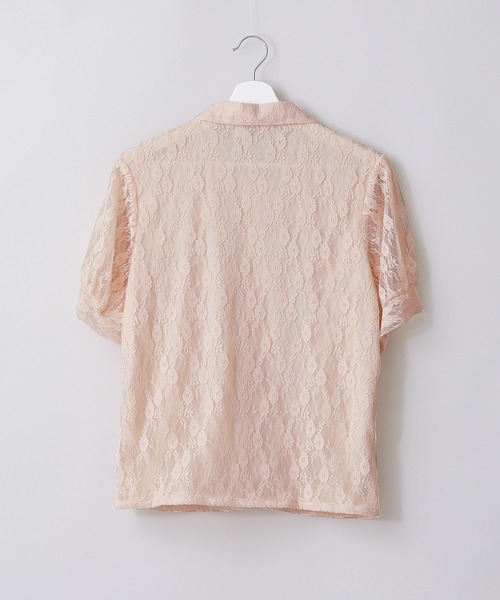 anown（アノン）の「ビッグカラー レースパフスリーブブラウス【ファッションインフルエンサーanchan×anown 限定コラボ】（シャツ/ブラウス・レディース・ホワイト/ピンク・S/M）」の15枚目の写真