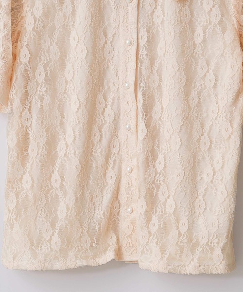 anown（アノン）の「ビッグカラー レースパフスリーブブラウス【ファッションインフルエンサーanchan×anown 限定コラボ】（シャツ/ブラウス・レディース・ホワイト/ピンク・S/M）」の20枚目の写真