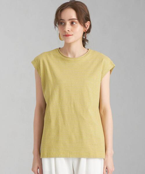 green label relaxing（グリーンレーベルリラクシング）の「CFC ソデ ツイスト ノースリーブ プルオーバー カットソー（Tシャツ/カットソー・レディース・オレンジ/ベージュ/その他1/ダークブラウン・FREE）」の5枚目の写真