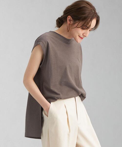 green label relaxing（グリーンレーベルリラクシング）の「CFC ソデ ツイスト ノースリーブ プルオーバー カットソー（Tシャツ/カットソー・レディース・オレンジ/ベージュ/その他1/ダークブラウン・FREE）」の10枚目の写真