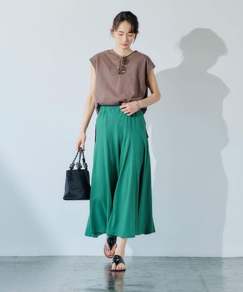 green label relaxing（グリーンレーベルリラクシング）の「CFC ソデ ツイスト ノースリーブ プルオーバー カットソー（Tシャツ/カットソー・レディース・オレンジ/ベージュ/その他1/ダークブラウン・FREE）」の13枚目の写真