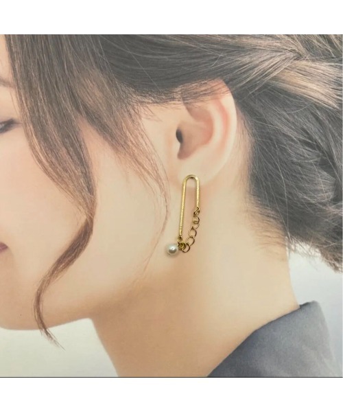 tone(トーン)の「【-lensa-】パールビーズのシンプルゴールドピアス(MA)(ピアス(両耳用)・レディース・ゴールド・FREE)」の2枚目の写真