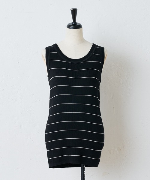 BEARDSLEY（ビアズリー）の「ニットタンク（Tシャツ/カットソー・レディース・ブラック/ホワイト・FREE）」の10枚目の写真