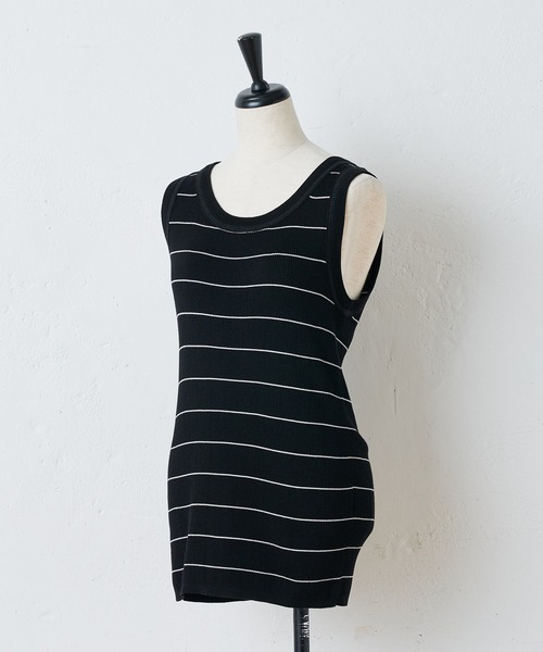 BEARDSLEY（ビアズリー）の「ニットタンク（Tシャツ/カットソー・レディース・ブラック/ホワイト・FREE）」の22枚目の写真