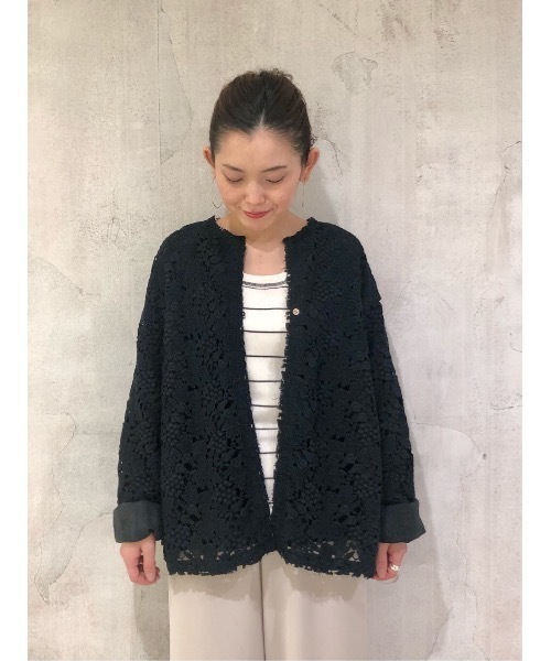 BEARDSLEY（ビアズリー）の「ニットタンク（Tシャツ/カットソー・レディース・ブラック/ホワイト・FREE）」の4枚目の写真