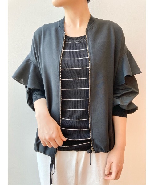 BEARDSLEY（ビアズリー）の「ニットタンク（Tシャツ/カットソー・レディース・ブラック/ホワイト・FREE）」の18枚目の写真