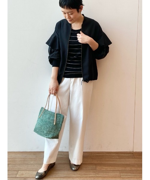 BEARDSLEY（ビアズリー）の「ニットタンク（Tシャツ/カットソー・レディース・ブラック/ホワイト・FREE）」の15枚目の写真