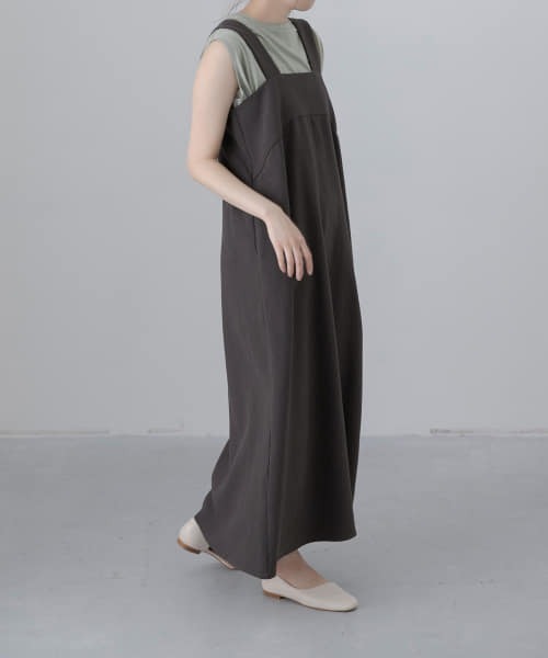 LAATO（ラート）の「SHOWER ONE-PIECE（ワンピース・レディース・ベージュ/チャコールグレー・FREE）」の14枚目の写真