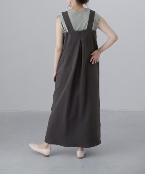 LAATO（ラート）の「SHOWER ONE-PIECE（ワンピース・レディース・ベージュ/チャコールグレー・FREE）」の12枚目の写真