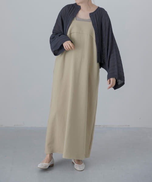 LAATO（ラート）の「SHOWER ONE-PIECE（ワンピース・レディース・ベージュ/チャコールグレー・FREE）」の16枚目の写真