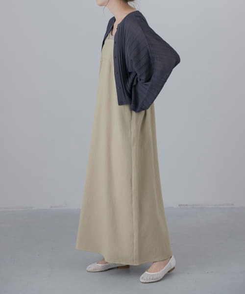 LAATO（ラート）の「SHOWER ONE-PIECE（ワンピース・レディース・ベージュ/チャコールグレー・FREE）」の7枚目の写真