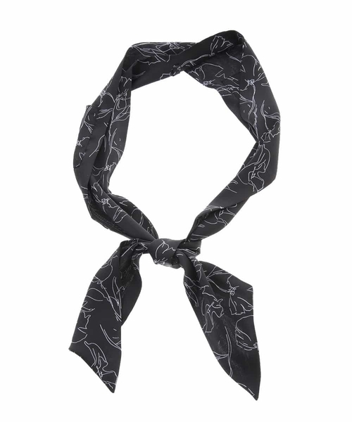 a.v.v（アーヴェヴェ）の「【ひんやり涼しい】アイススカーフ（バンダナ/スカーフ・レディース・アイボリー/ブラック/ベージュ・38）」の5枚目の写真