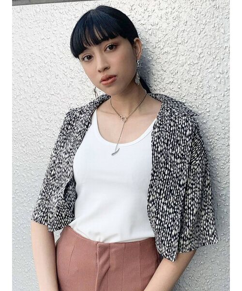 EMODA（エモダ）の「バックストラップタンクトップ（タンクトップ・レディース・ホワイト/ブラック/ブラウン・FREE）」の15枚目の写真