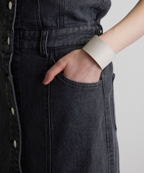 vis-`a-vis(ビサビ)の「【WEB限定】マーメイドラインデニムジャンパースカート(ジャンパースカート・レディース・スミクロ/ブルー系その他4・S/M)」の11枚目の写真