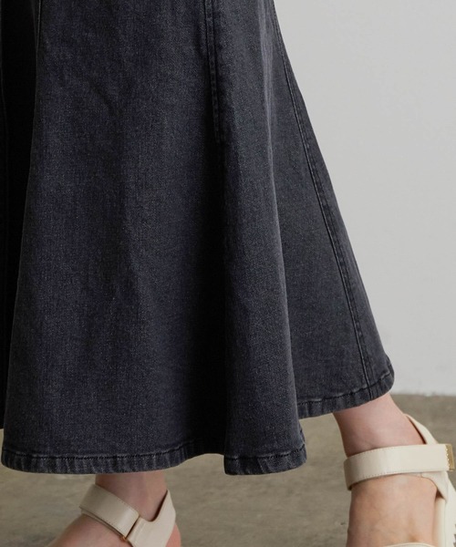 vis-`a-vis(ビサビ)の「【WEB限定】マーメイドラインデニムジャンパースカート(ジャンパースカート・レディース・スミクロ/ブルー系その他4・S/M)」の7枚目の写真