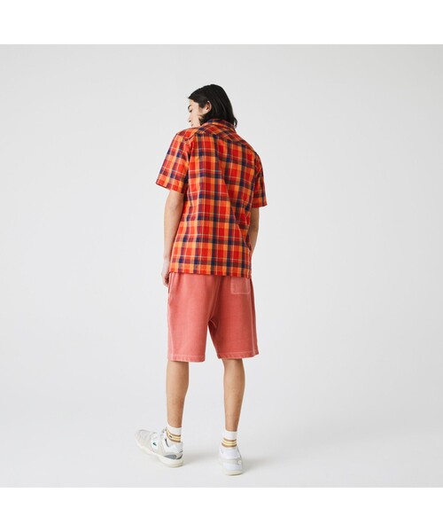LACOSTE(ラコステ)の「オープンネックチェックシャツ(シャツ/ブラウス・メンズ・ネイビー/オレンジ/ピンクベージュ・40/38/39/41)」の5枚目の写真