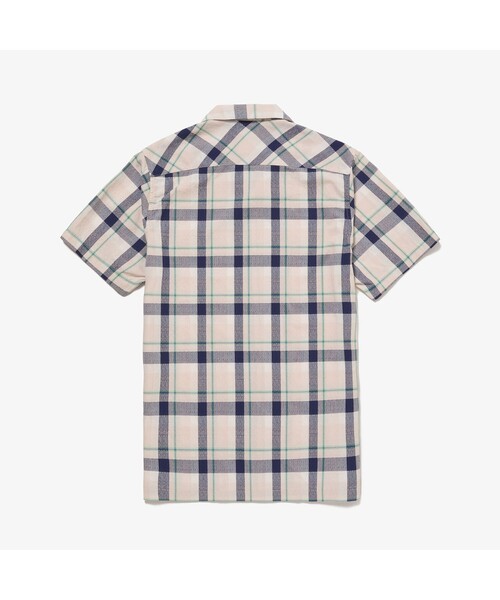 LACOSTE(ラコステ)の「オープンネックチェックシャツ(シャツ/ブラウス・メンズ・ネイビー/オレンジ/ピンクベージュ・40/38/39/41)」の10枚目の写真