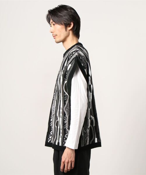 WEGO（ウィゴー）の「WEGO/総柄デザインベスト（ベスト・メンズ・ライトベージュ/ブラック/ブラック系その他・LARGE/MEDIUM）」の21枚目の写真