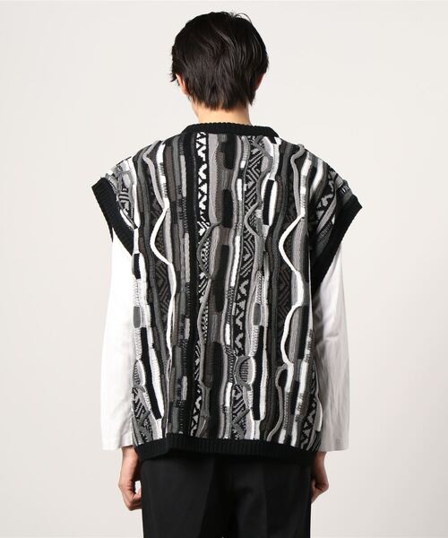 WEGO（ウィゴー）の「WEGO/総柄デザインベスト（ベスト・メンズ・ライトベージュ/ブラック/ブラック系その他・LARGE/MEDIUM）」の22枚目の写真