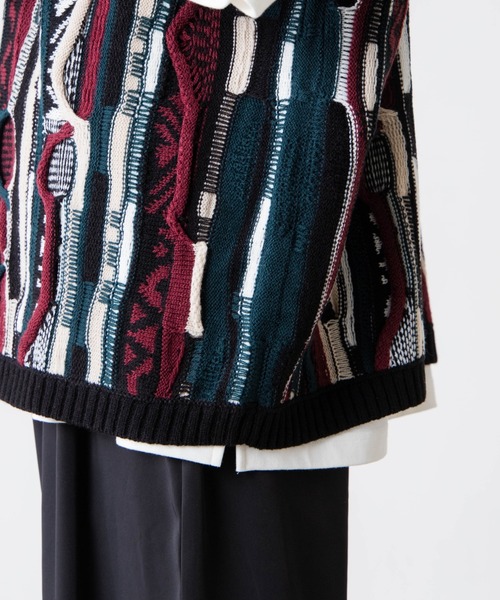 WEGO（ウィゴー）の「WEGO/総柄デザインベスト（ベスト・メンズ・ライトベージュ/ブラック/ブラック系その他・LARGE/MEDIUM）」の20枚目の写真