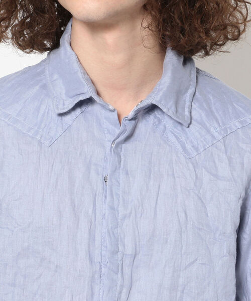 FranCisT_MOR.K.S.（フランシストモークス）の「FranCisT_MOR.K.S./フランシスト モークス/WASHED LINEN H/S SHIRT（シャツ/ブラウス・メンズ・ホワイト/ブラック/ラベンダー・2/3/4）」の19枚目の写真